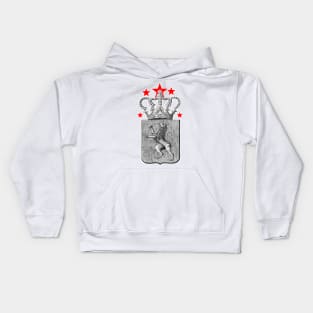 Lion crowned medieval emblem Kids Hoodie